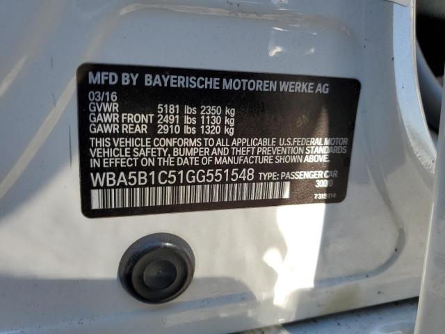 WBA5B1C51GG551548 BMW 535 I