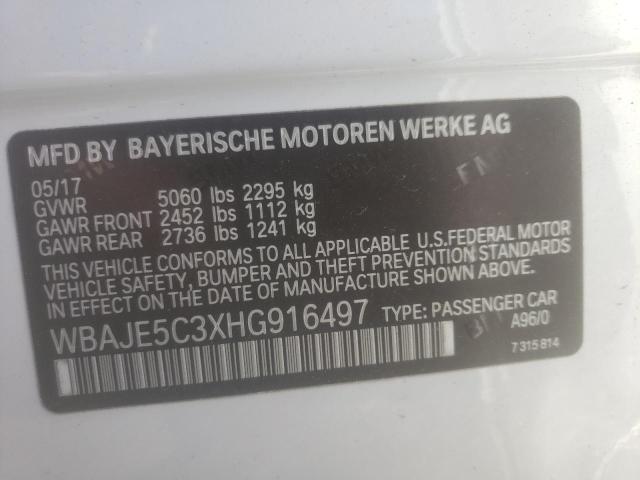WBAJE5C3XHG916497 BMW 540 I