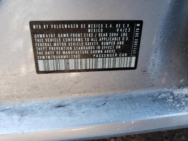 3VW7M7BU8NM012362 Volkswagen JETTA SE