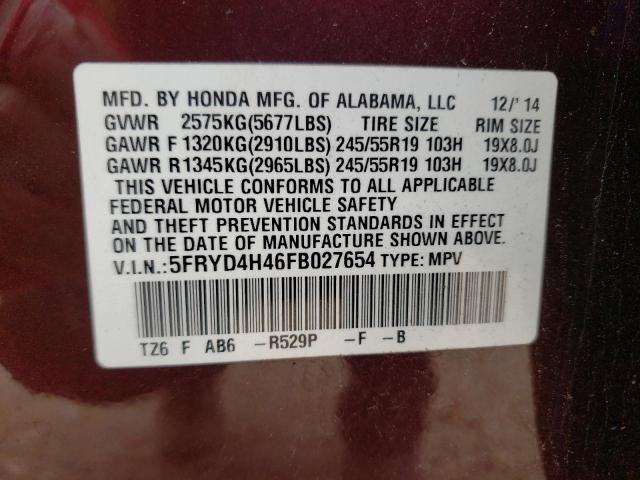 5FRYD4H46FB027654 Acura Mdx Technology