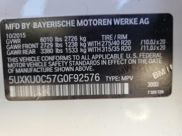 5UXKU0C57G0F92576 BMW X6 Sdrive35i