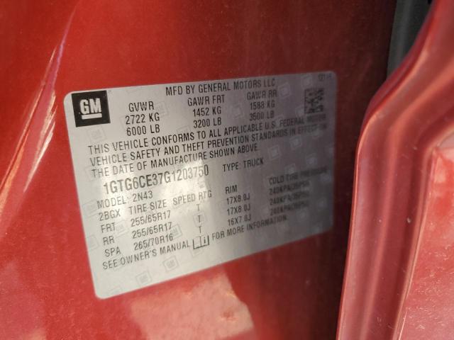 1GTG6CE37G1203750 GMC CANYON SLE