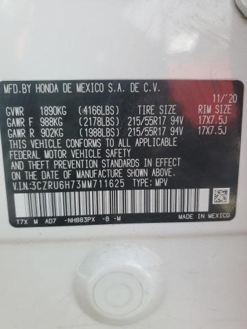 3CZRU6H73MM711625 Honda Hr-v Exl