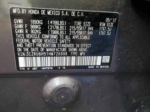 3CZRU6H51HM726998 Honda HR-V EX
