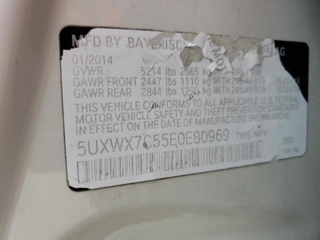 5UXWX7C55E0E80969 BMW X3 Xdrive35i