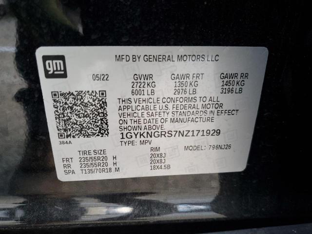 1GYKNGRS7NZ171929 Cadillac Xt5 Sport