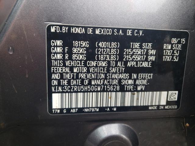 3CZRU5H50GM715628 Honda HR-V EX