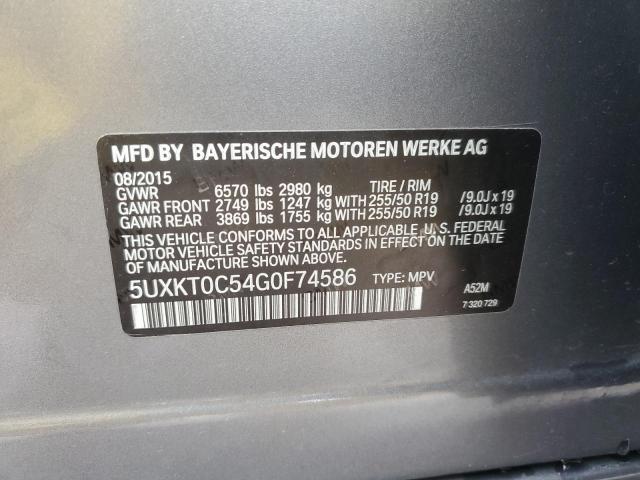 5UXKT0C54G0F74586 BMW X5 Xdr40e