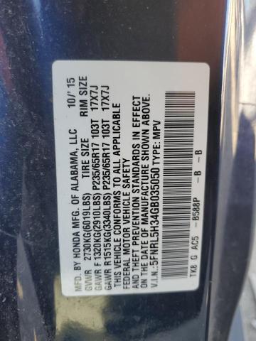 5FNRL5H34GB035050 Honda ODYSSEY SE