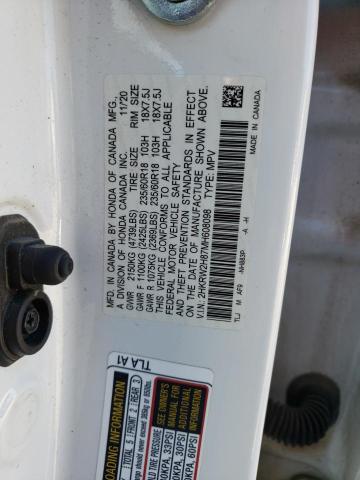 2HKRW2H87MH608098 Honda CR-V EXL
