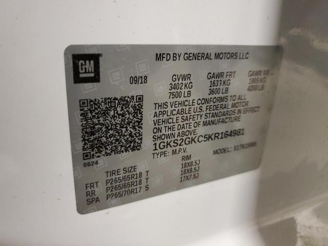 1GKS2GKC5KR164981 GMC Yukon Xl K1500 Slt