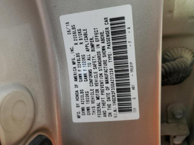 1HGCR2F35GA231238 Honda ACCORD LX