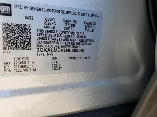 3GKALMEV1NL209561 GMC Terrain Sle
