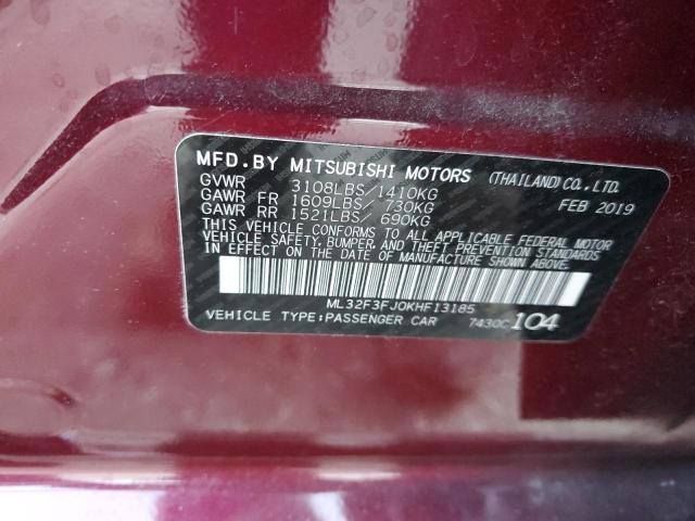 ML32F3FJ0KHF13185 Mitsubishi Mirage G4 Es