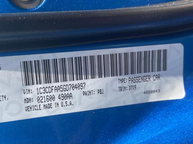 1C3CDFAA5GD704097 Dodge DART SE