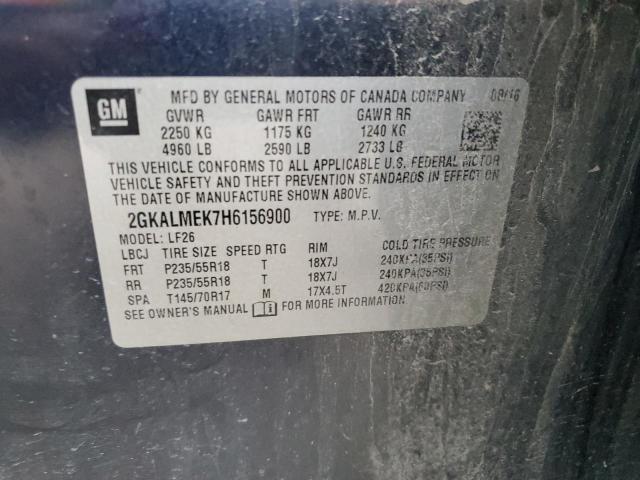 2GKALMEK7H6156900 GMC Terrain Sle