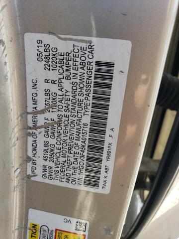 1HGCV3F45KA015716 Honda Accord Hybrid Ex