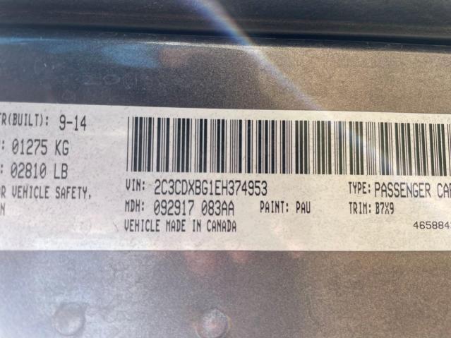 2C3CDXBG1EH374953 Dodge Charger Se