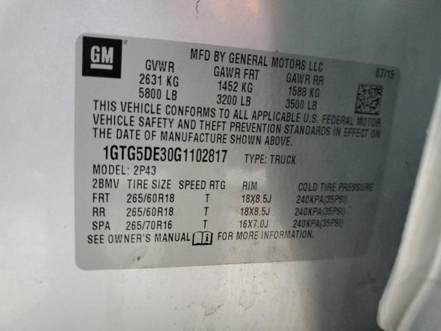 1GTG5DE30G1102817 GMC CANYON SLT