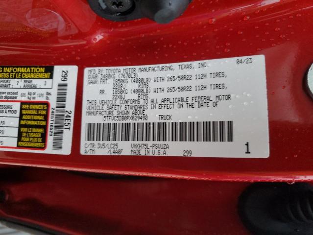 5TFVC5DB0PX029490 Toyota Tundra Crewmax Capstone