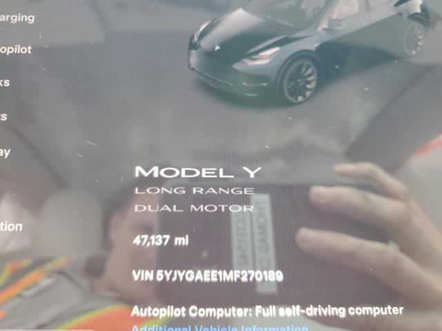 5YJYGAEE1MF270189 Tesla Model Y