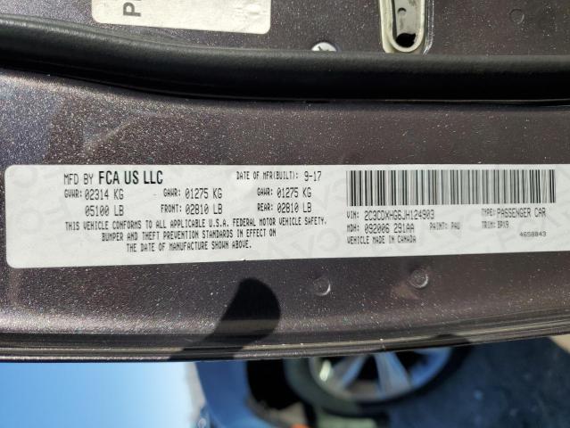 2C3CDXHG6JH124903 Dodge Charger Sxt Plus