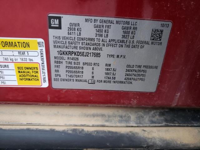 1GKKRPKD5EJ217685 GMC ACADIA SLE