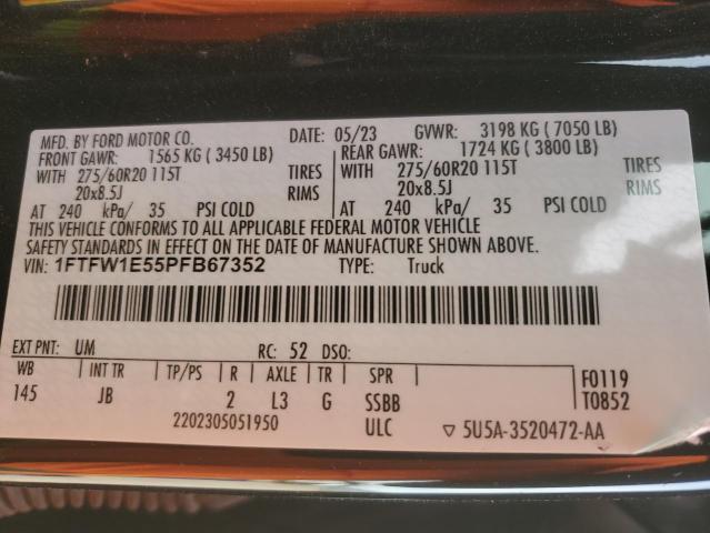 1FTFW1E55PFB67352 Ford 5.0l-4v