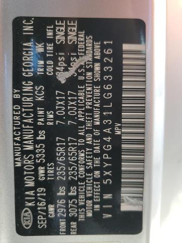 5XYPG4A31LG633261 KIA SORENTO L