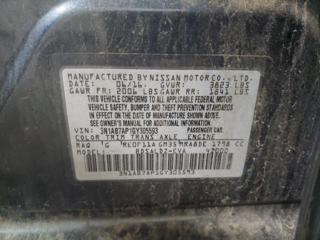 3N1AB7AP1GY305593 Nissan SENTRA S