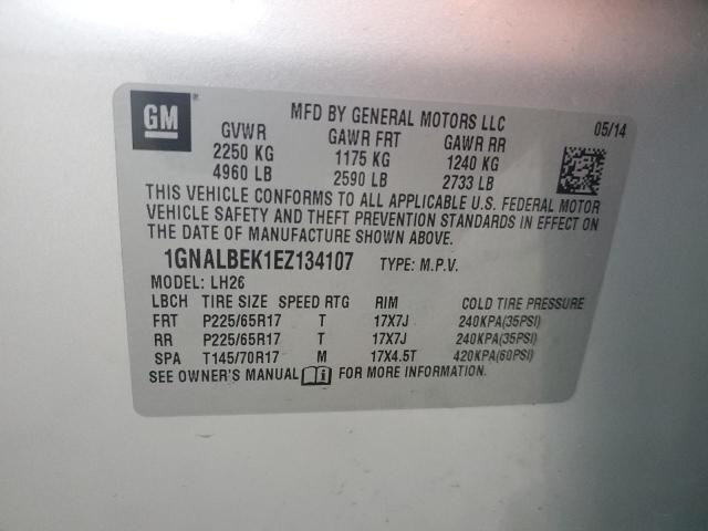 1GNALBEK1EZ134107 Chevrolet EQUINOX LT