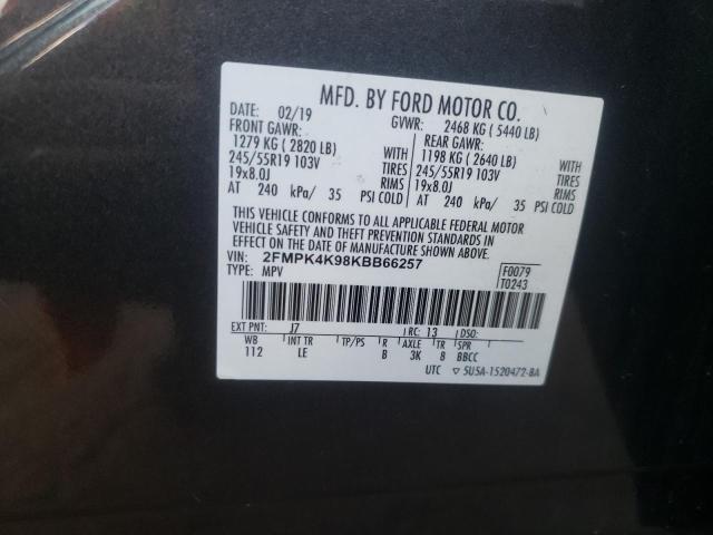 2FMPK4K98KBB66257 Ford EDGE TITAN