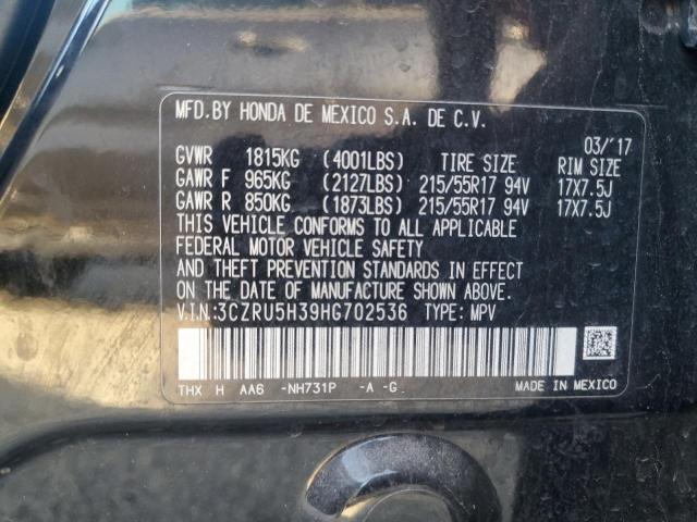 3CZRU5H39HG702536 Honda HR-V LX