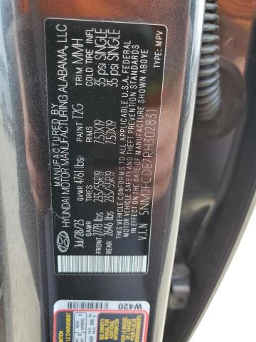 5NMJFCDE7RH302831 Hyundai TUCSON SEL