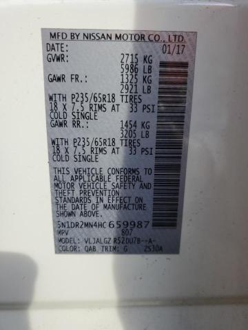 5N1DR2MN4HC659987 Nissan 2017