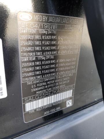 SALGS5RE2KA558605 Land Rover RANGE ROVE