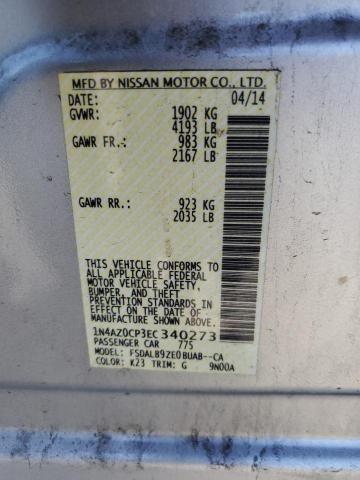 1N4AZ0CP3EC340273 Nissan Leaf