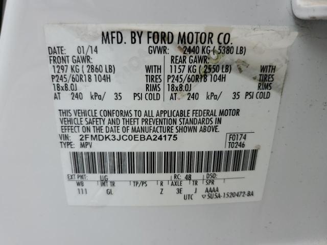 2FMDK3JC0EBA24175 Ford EDGE SEL