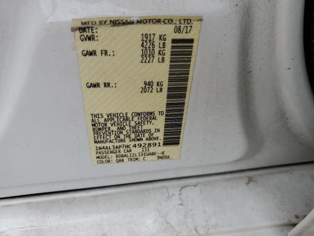 1N4AL3AP7HC492891 Nissan ALTIMA 2.5
