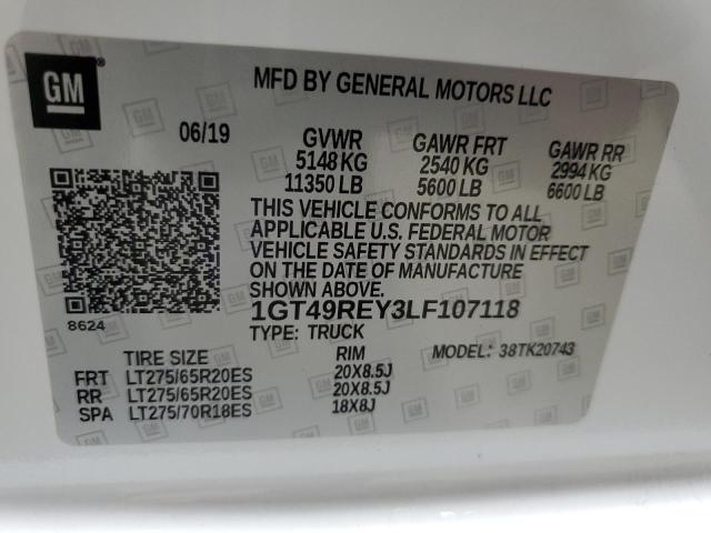 1GT49REY3LF107118 GMC l5p - di, duramax, gen 5 var. 1