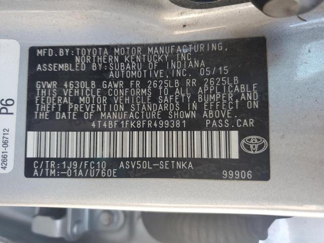 4T4BF1FK8FR499381 Toyota CAMRY LE