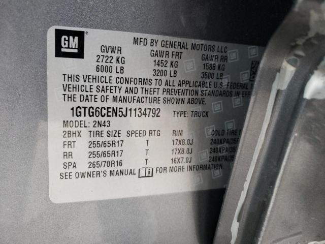 1GTG6CEN5J1134792 GMC CANYON SLE