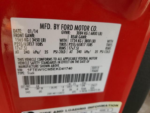 1FTEW1CM5EKD41740 Ford F150 Supercrew