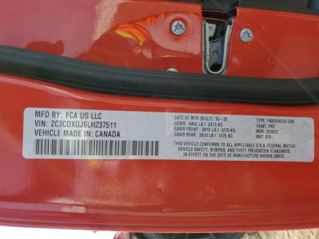 2C3CDXGJ6LH237511 Dodge Charger Scat Pack