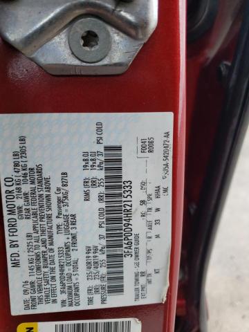3FA6P0D94HR215333 Ford Fusion Titanium