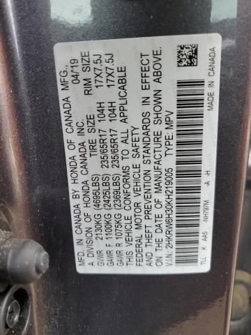 2HKRW6H30KH219005 Honda CR-V LX