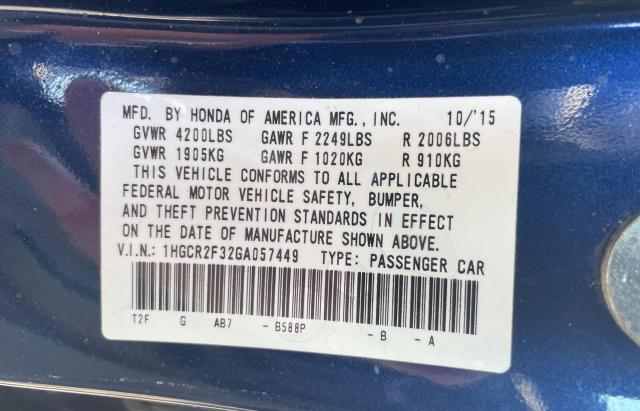 1HGCR2F32GA057449 Honda ACCORD LX