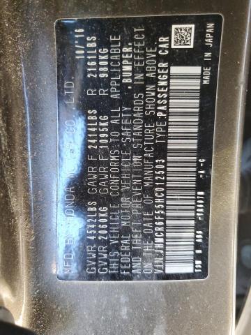 JHMCR6F55HC012503 Honda Accord Hybrid Exl