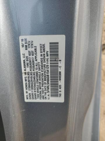 5FNRL5H66GB154129 Honda ODYSSEY EXL