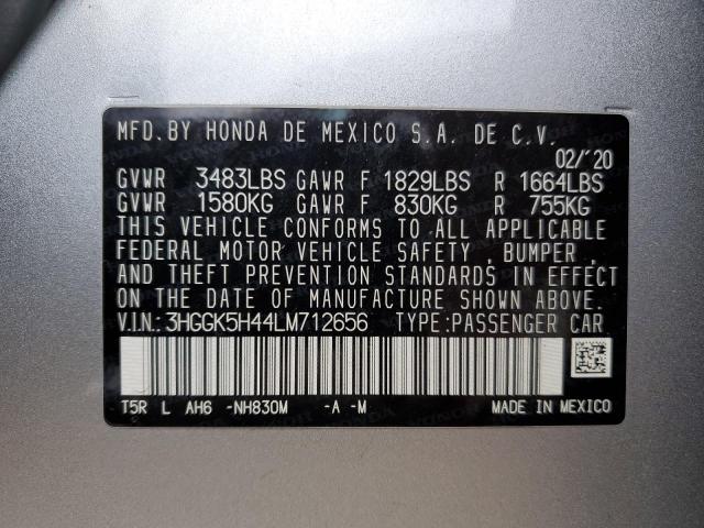3HGGK5H44LM712656 Honda FIT LX